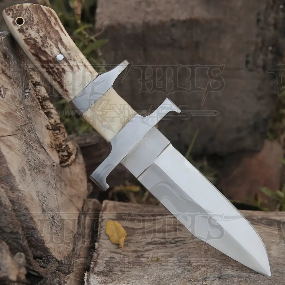 Handmade D2 Steel Hunting Loveless Fix Blade Knife Stag Antler Handle Edc 10 Wh 4433 & Survival