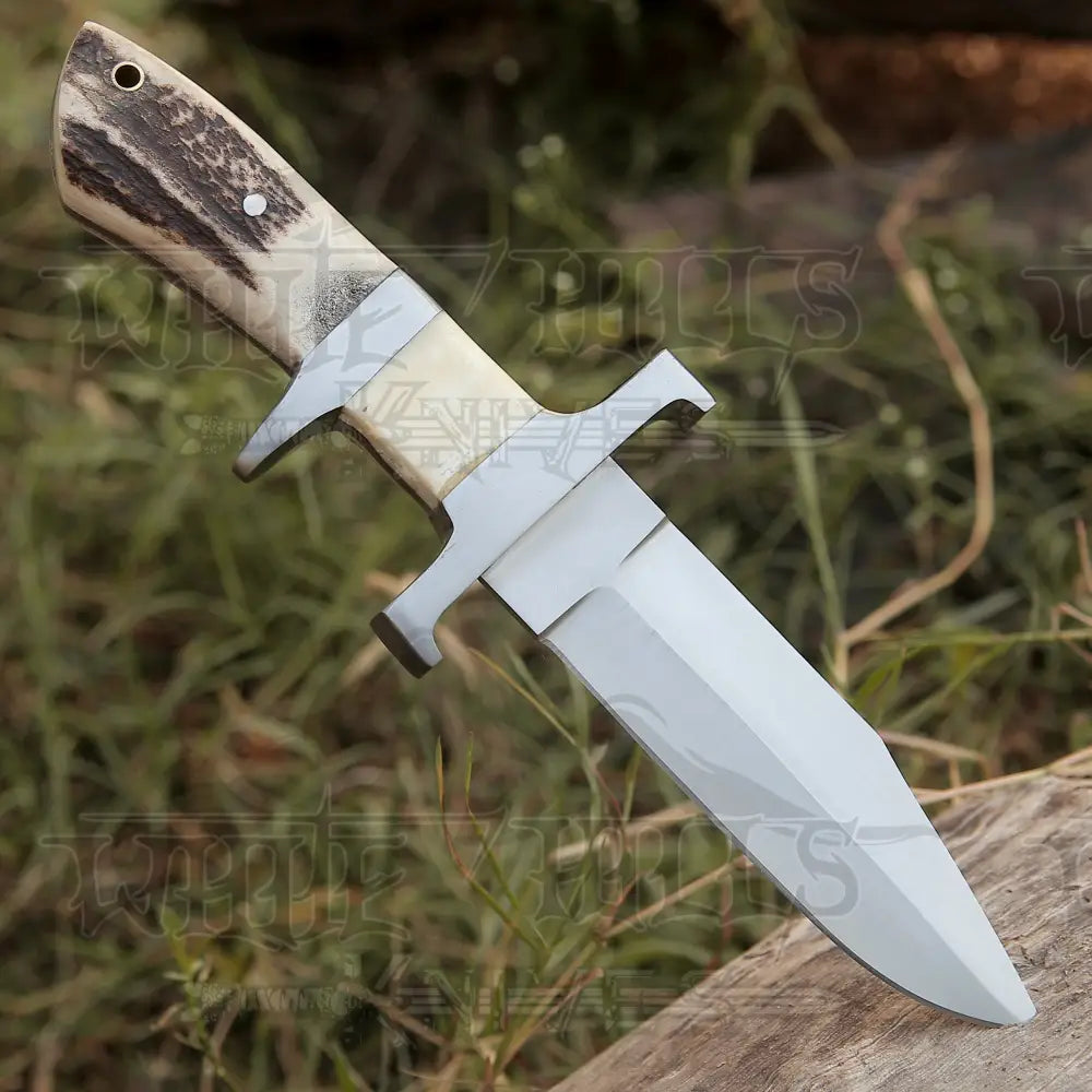 Handmade D2 Steel Hunting Loveless Fix Blade Knife Stag Antler Handle Edc 10 Wh 4433 & Survival