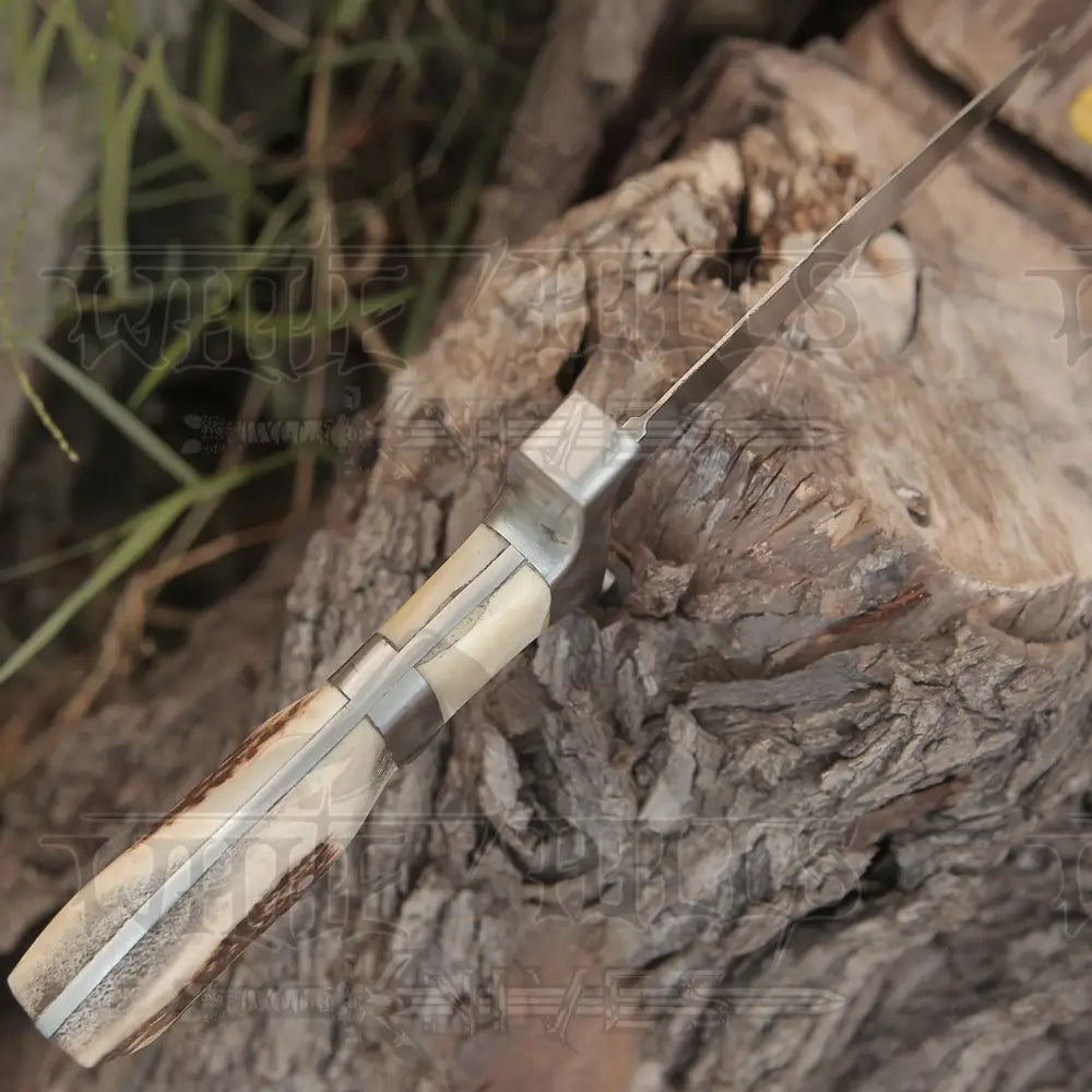Handmade D2 Steel Hunting Loveless Fix Blade Knife Stag Antler Handle Edc 10 Wh 4433 & Survival