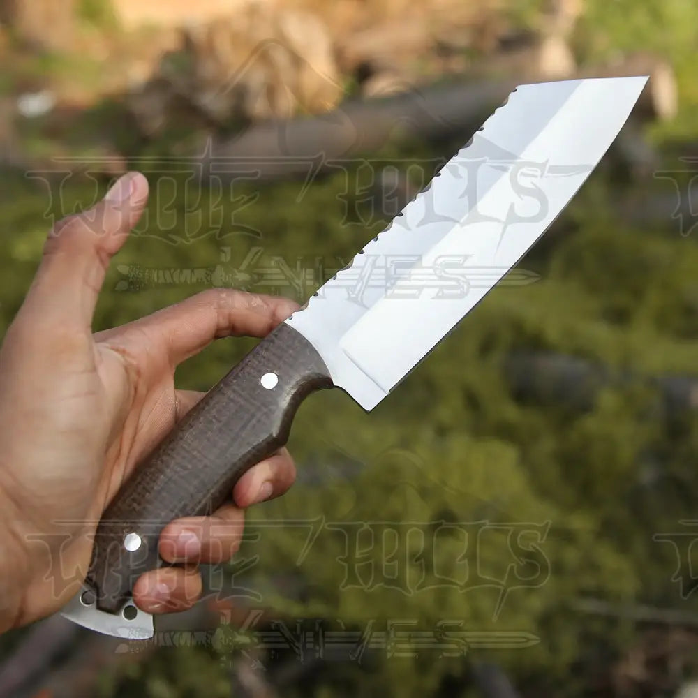 Handmade Forged D2 Steel Hunting Tracker Fix Blade Knife Full Tang - Resin Handle