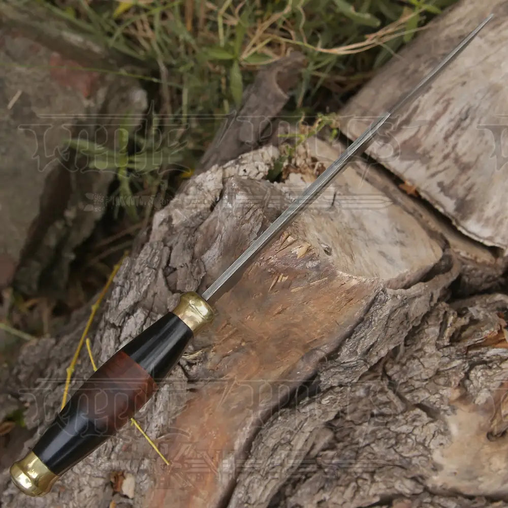 Handmade Forged Damascus Steel Bowie Hunting Knife Edc - 15 Survival Wh 4408