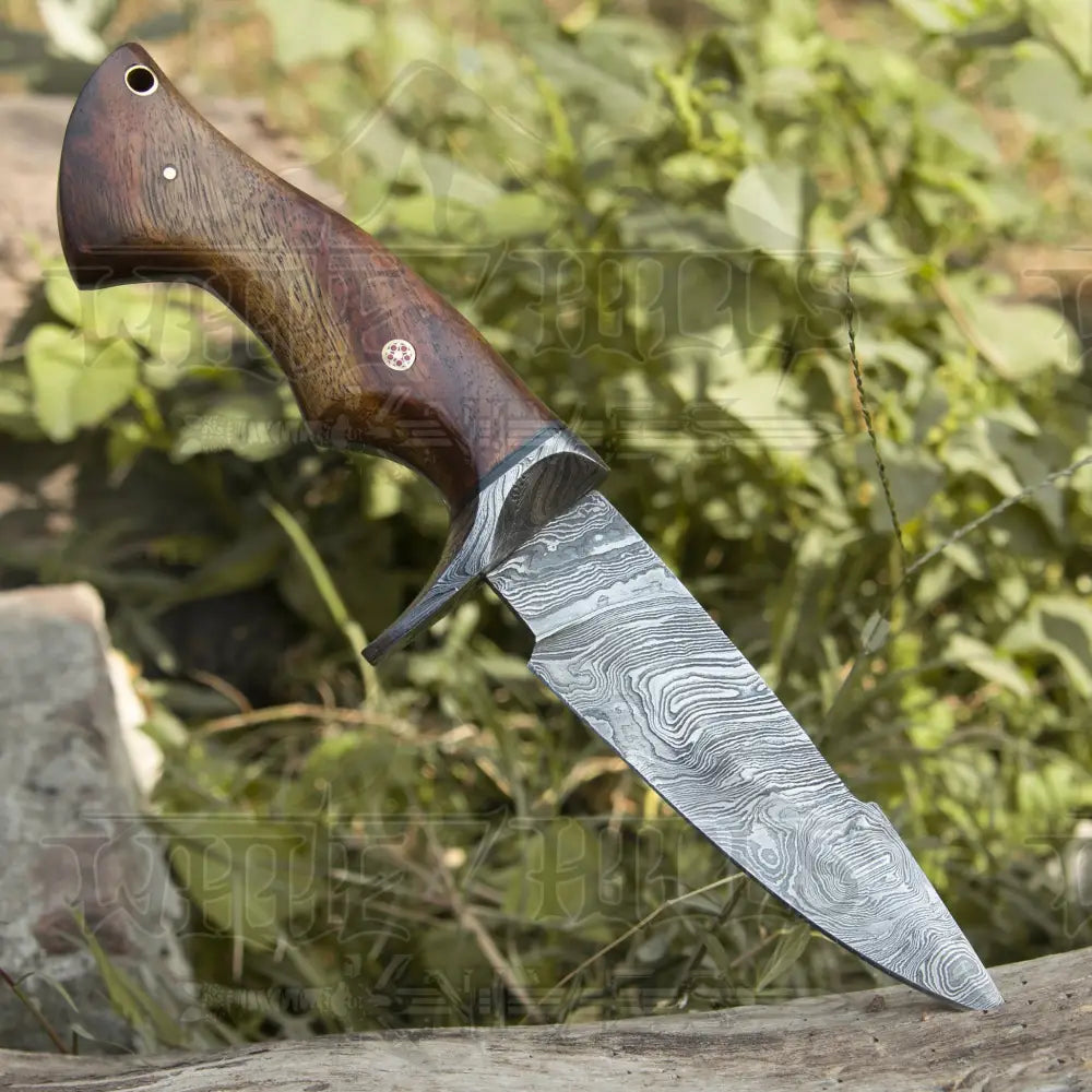 Handmade Forged Damascus Steel Hunting Knife Full Tang Skinner