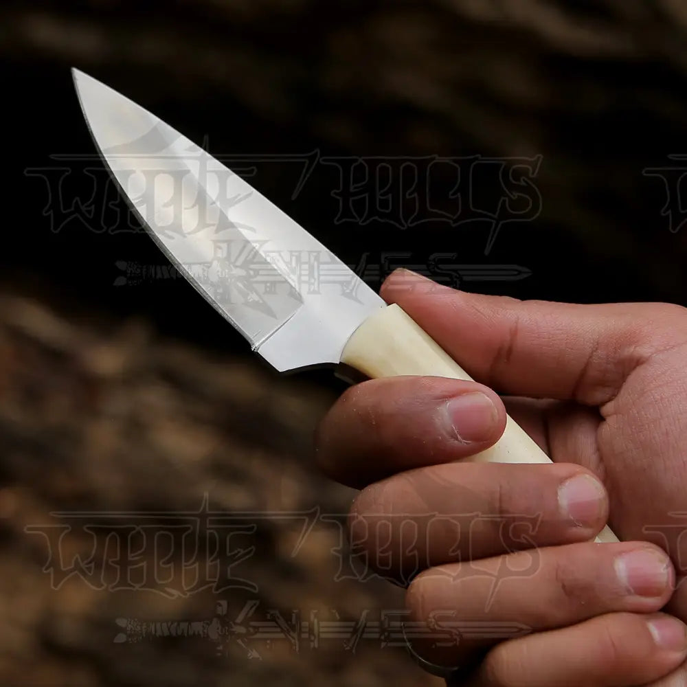 Handmade Forged Full Tang Skinner Knife - Camel Bone Handle D2 Steel - 7 Inches Sk - 010