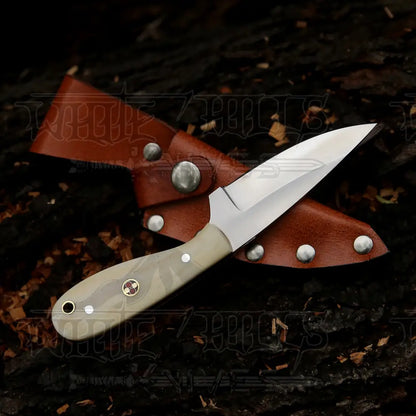 Handmade Forged Full Tang Skinner Knife - Camel Bone Handle D2 Steel - 7 Inches Sk - 010