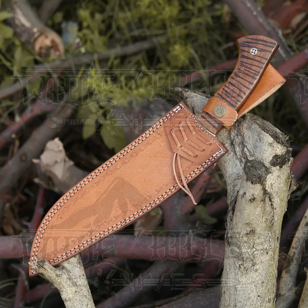 Handmade Forged Stainless Steel Survival Hunting Bushcraft Kukri Knife Edc 15 With Cocobolo Wood