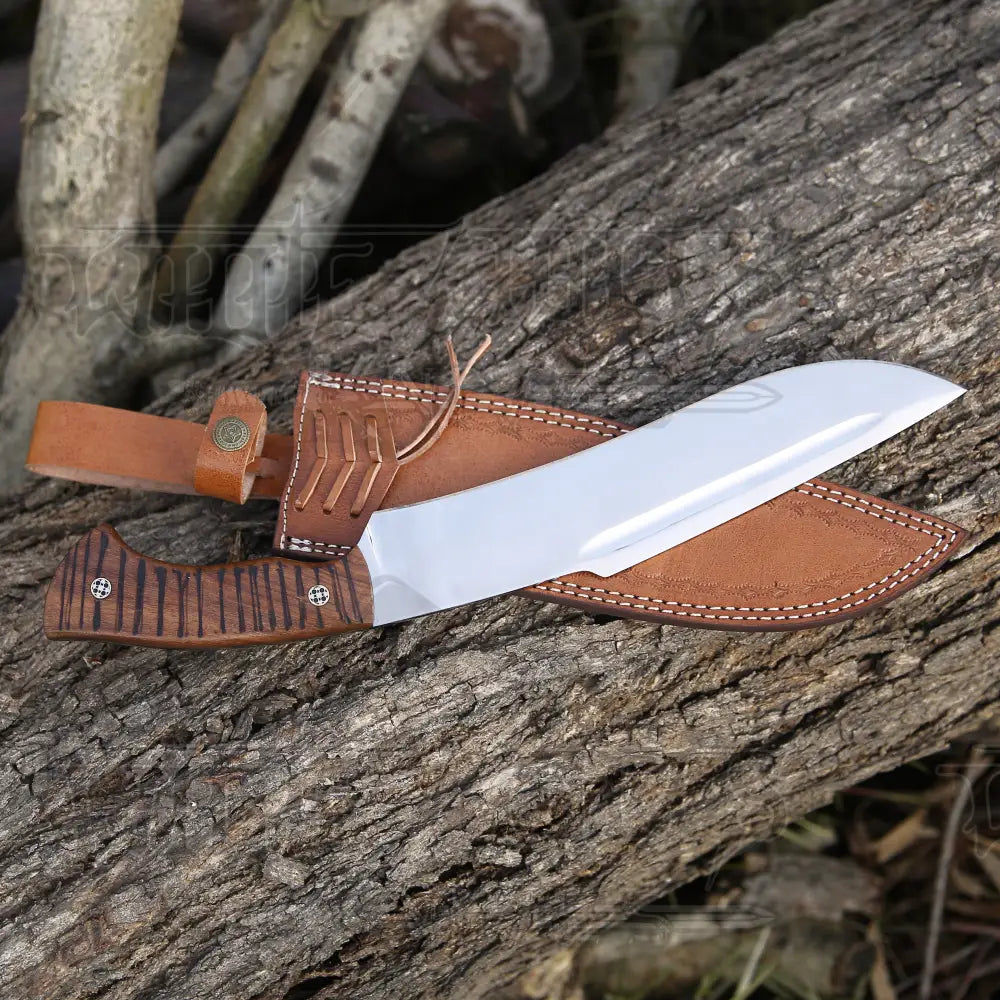 Handmade Forged Stainless Steel Survival Hunting Bushcraft Kukri Knife Edc 15 With Cocobolo Wood