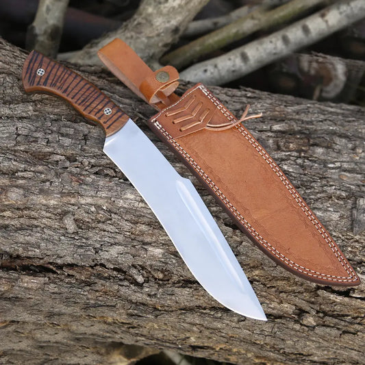 Handmade Forged Stainless Steel Survival Hunting Bushcraft Kukri Knife Edc 15 With Cocobolo Wood