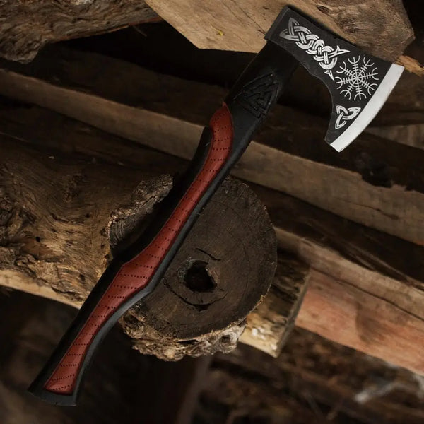 Hache Viking Tomahawk MF KNIVES – Lame Acier Carbone, Manche Frêne (USA)
