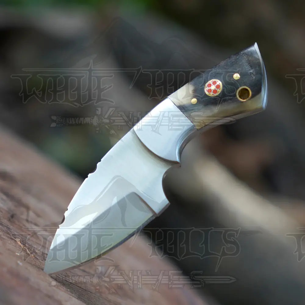 Handmade Mini Skinner Knife - Ram Horn Handle 5.5’’ Full Tang