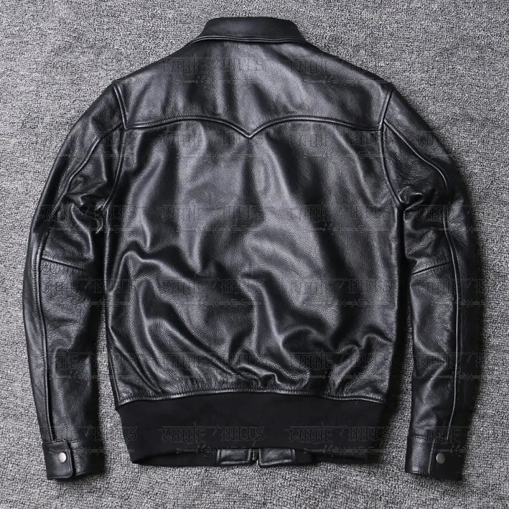 Baseball style leather jacket online