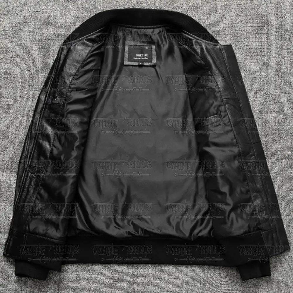 Gucci Men's GRG Taped Leather Bomber Jacket in Black, Size S | End Clothing