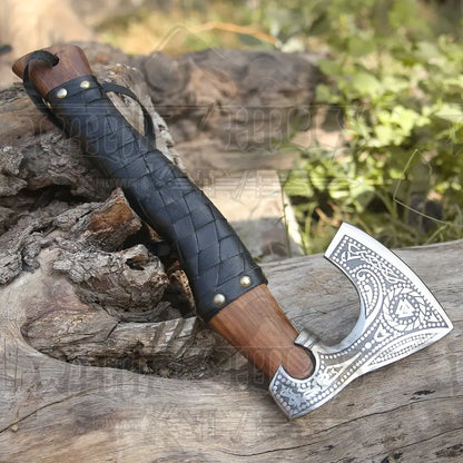 Small Forged Carbon Steel Axe With Ash Wood Shaft - Viking 004-14 Axe