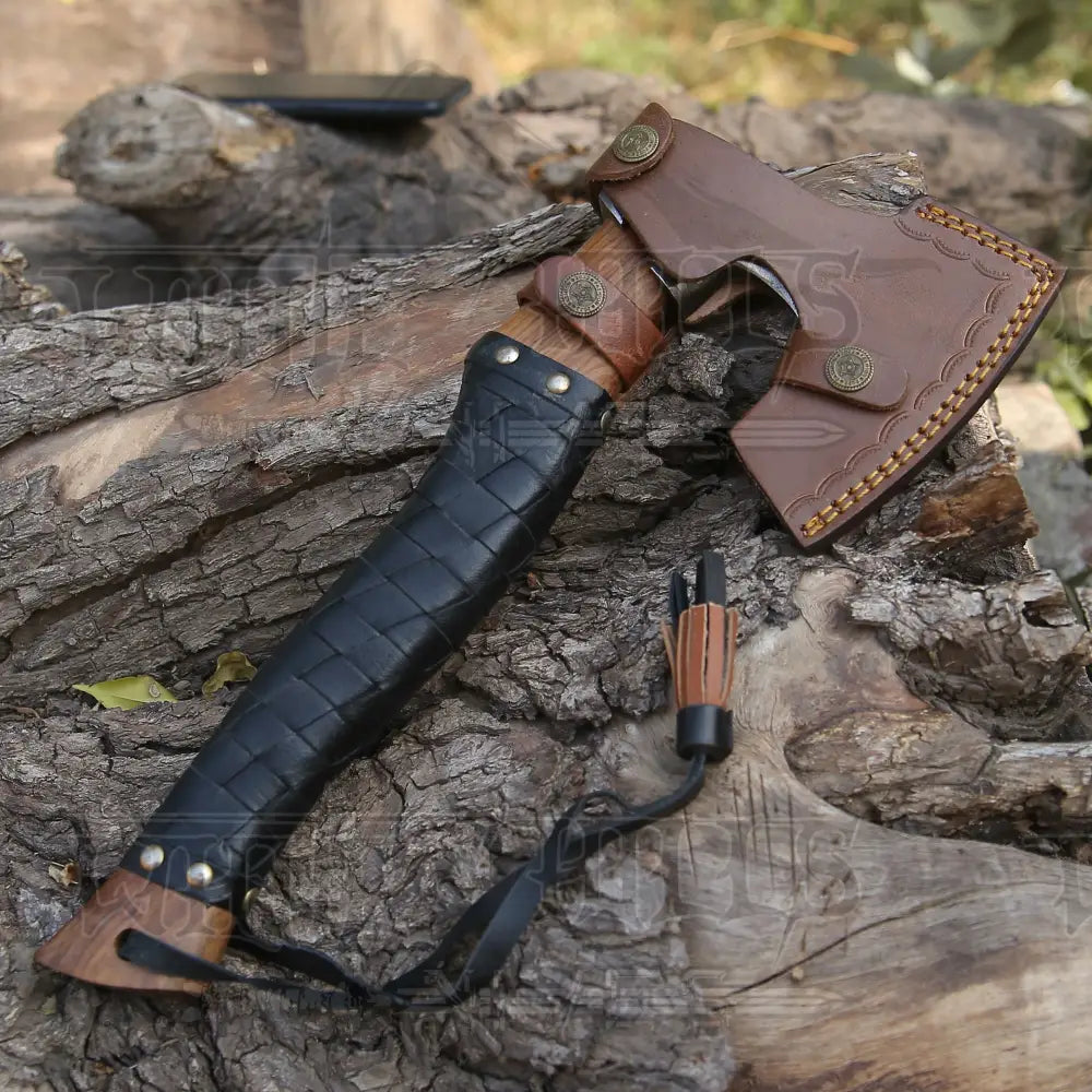 Small Forged Carbon Steel Axe With Ash Wood Shaft - Viking 004-14 Axe