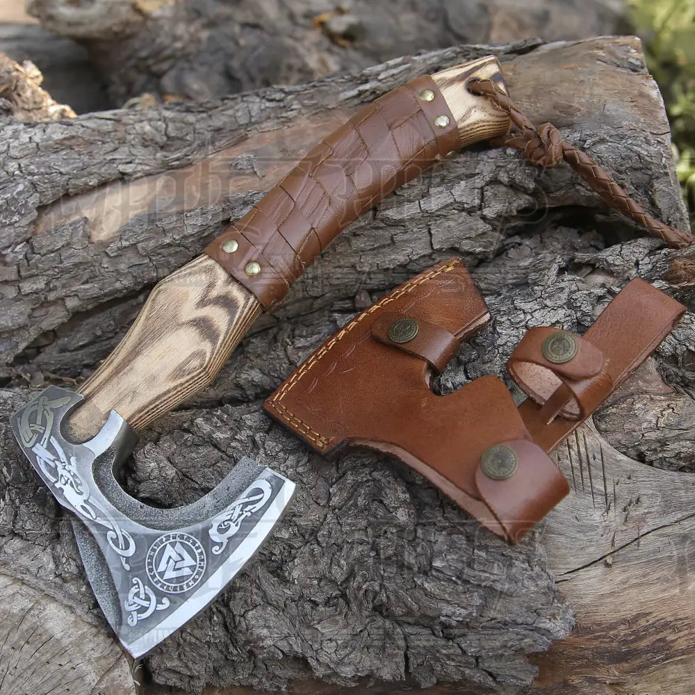 Small Forged Carbon Steel Axe With Ash Wood Shaft - Viking 024-14 Axe