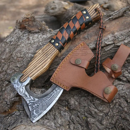 Small Forged Carbon Steel Axe With Ash Wood Shaft - Viking 025-14 Axe