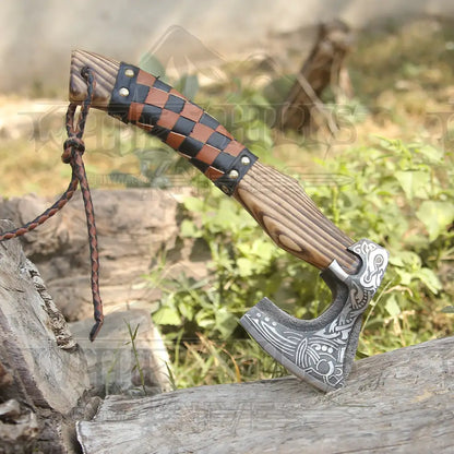 Small Forged Carbon Steel Axe With Ash Wood Shaft - Viking 025-14 Axe
