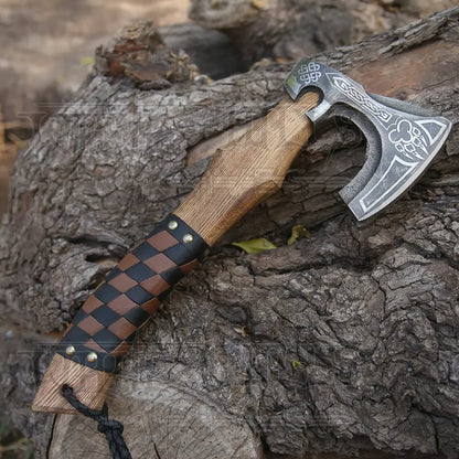 Small Forged Carbon Steel Axe With Ash Wood Shaft - Viking 3549-14 Axe