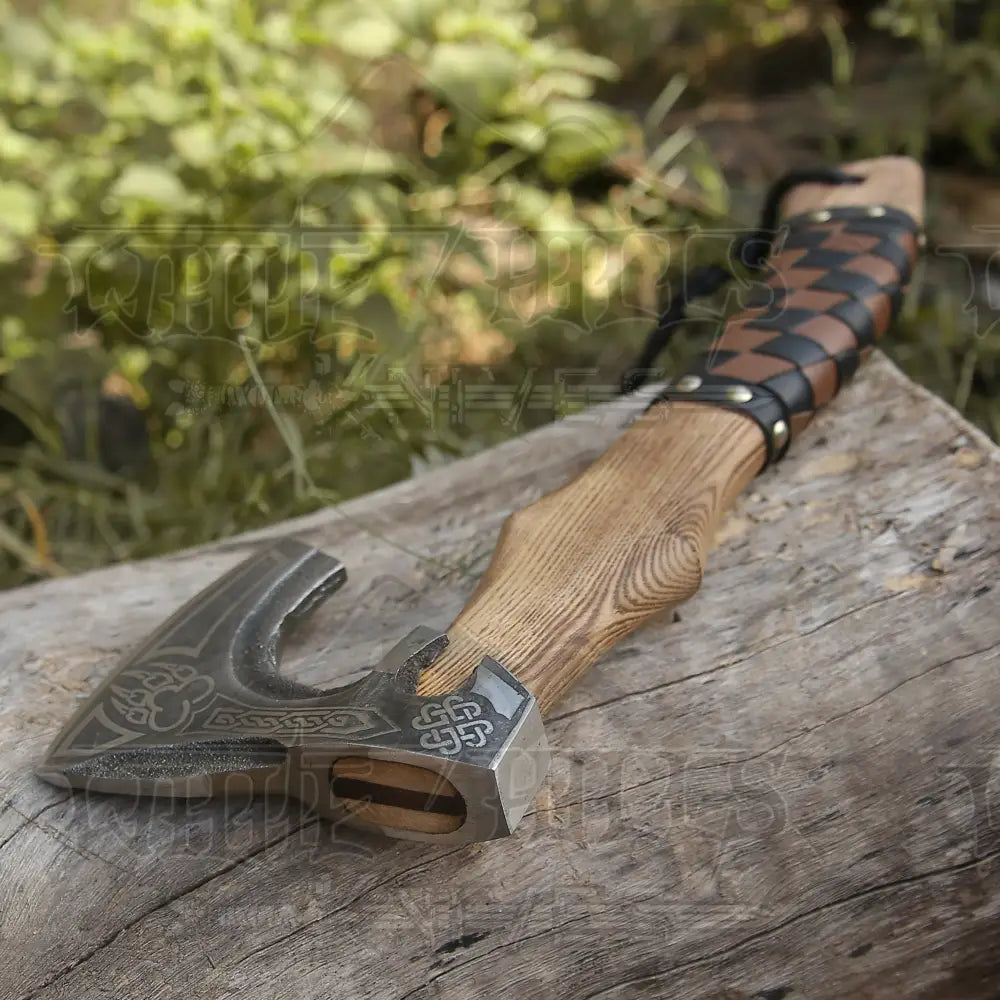 Small Forged Carbon Steel Axe With Ash Wood Shaft - Viking 3549-14 Axe