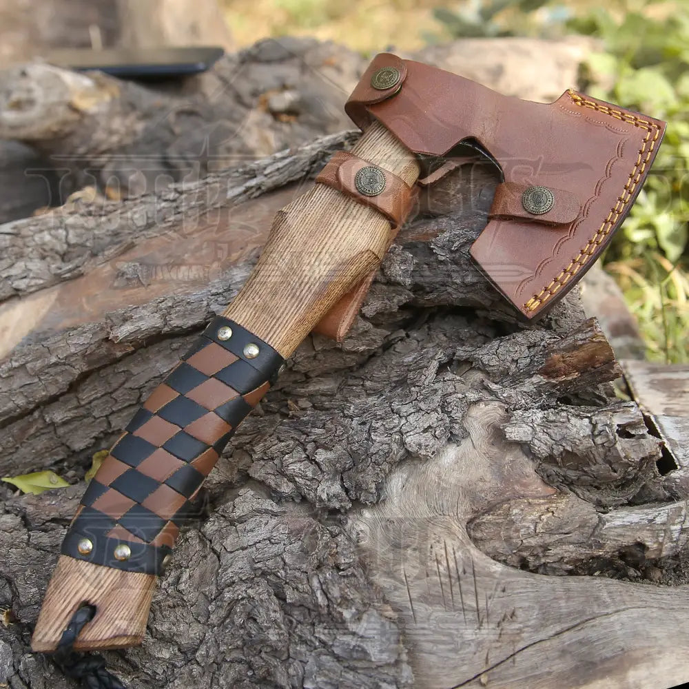 Small Forged Carbon Steel Axe With Ash Wood Shaft - Viking 3549-14 Axe