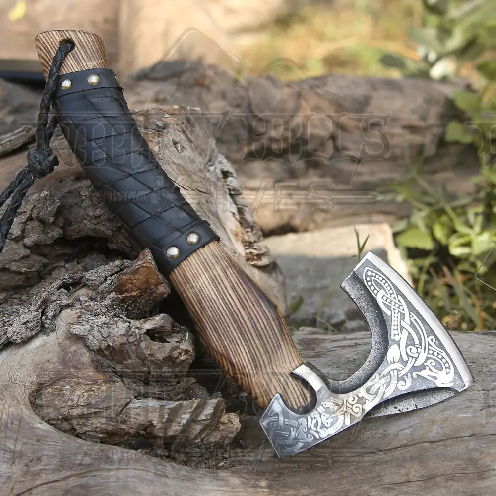 Small Forged Carbon Steel Axe With Ash Wood Shaft - Viking X801-14 Axe