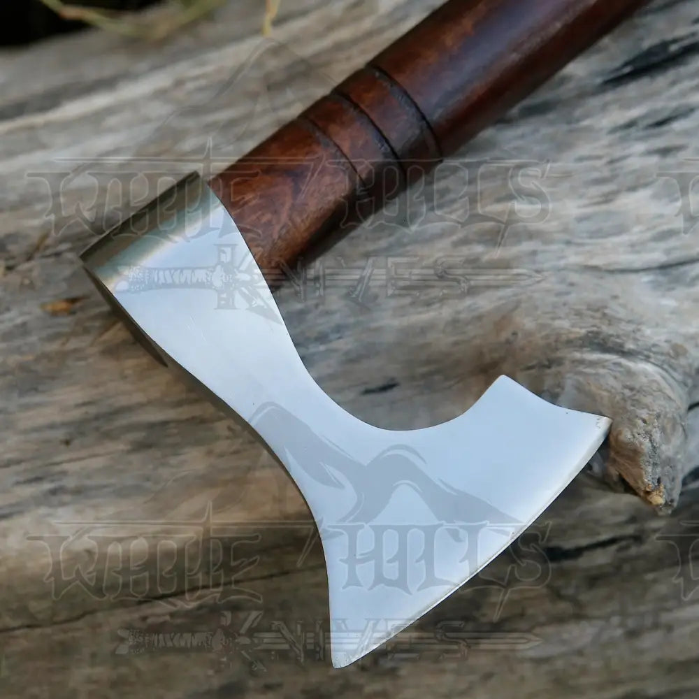 Small Forged Carbon Steel Axe With Rose Wood Shaft - Viking X-102 Axe