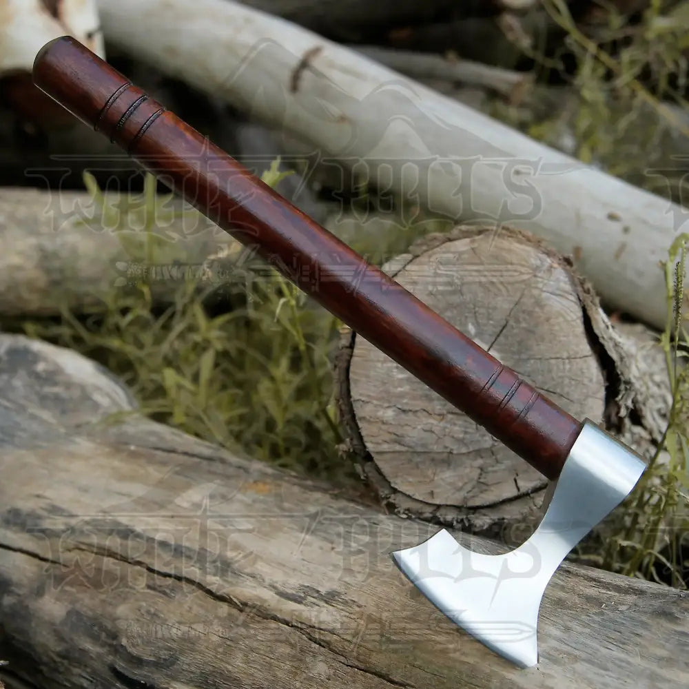 Small Forged Carbon Steel Axe With Rose Wood Shaft - Viking X-102 Axe