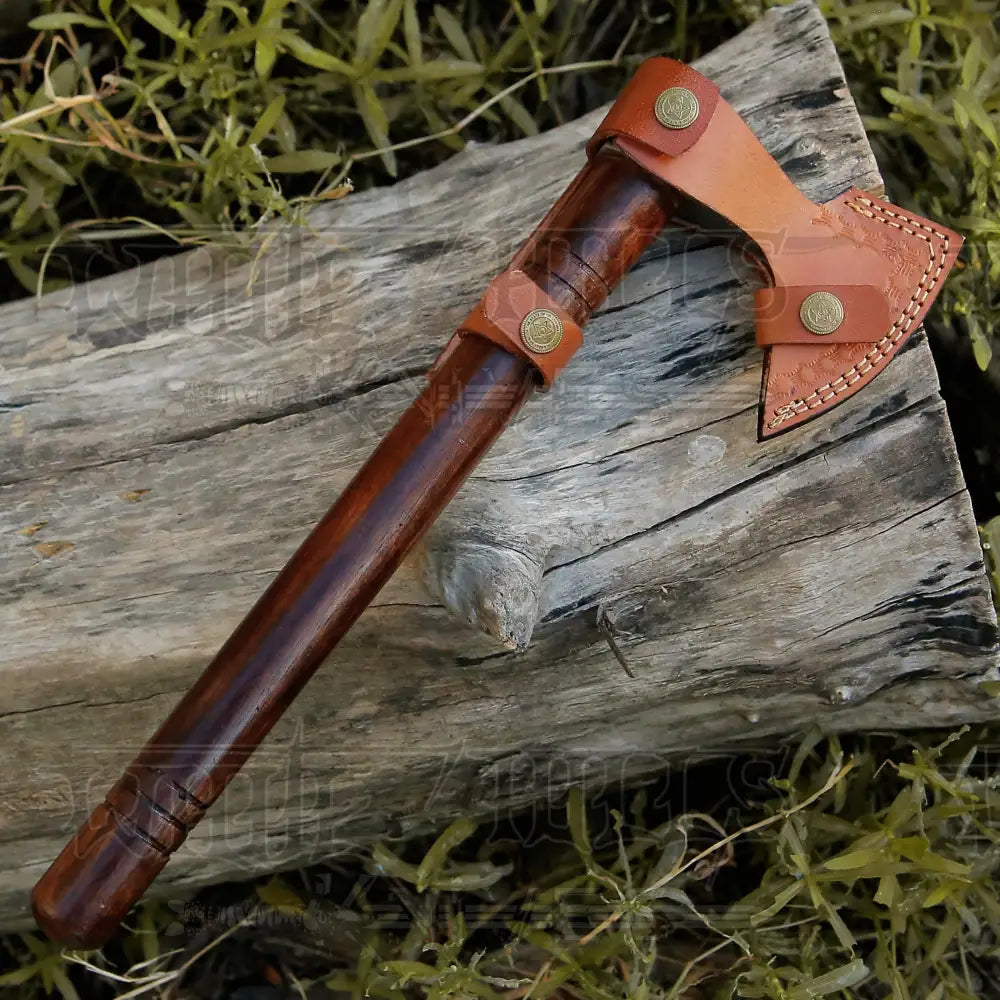 Small Forged Carbon Steel Axe With Rose Wood Shaft - Viking X-103 Axe