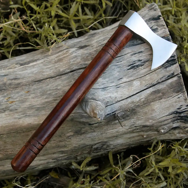 Hiolty-19 Hand Forged 5160 High Carbon Steel, Throwing Axe With Rose Wood Handle, Viking hotsell Beard, Style Tomahawk Axe With Free Leather Sheath