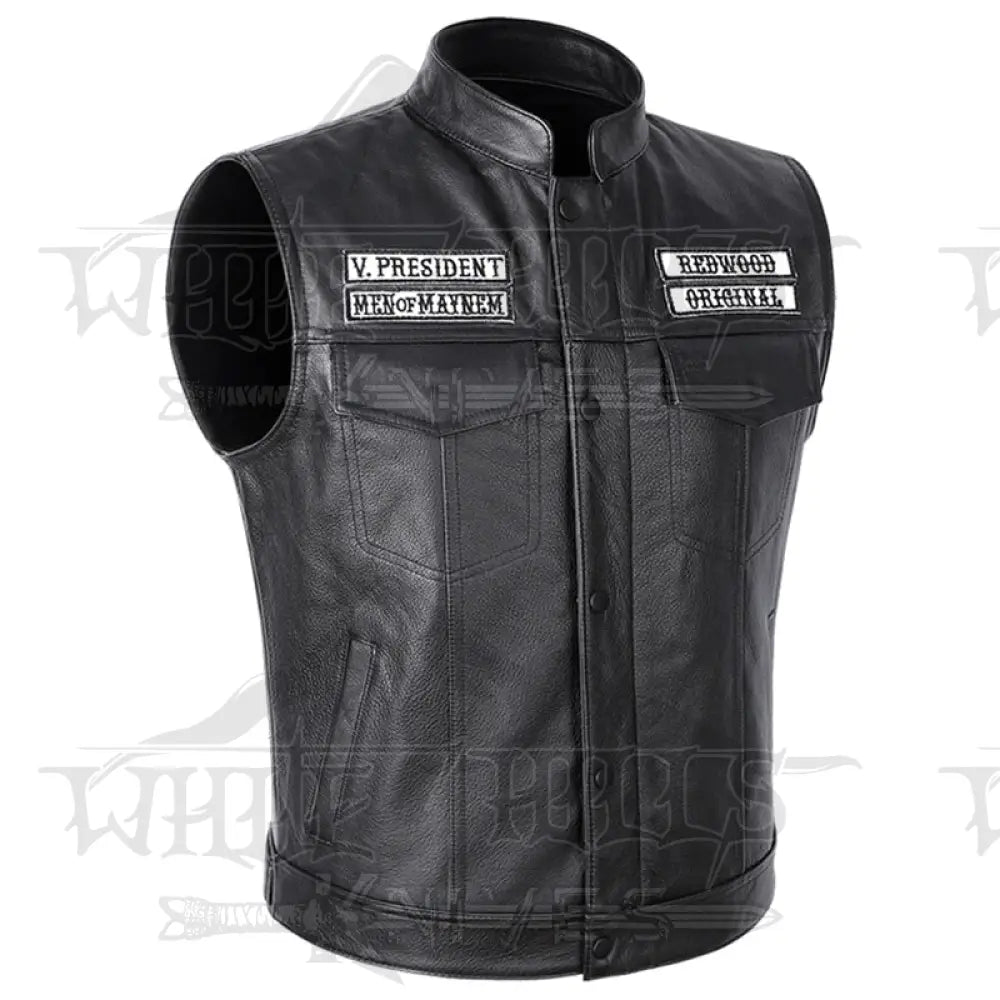 Sons Of Anarchy Classical Motorcycle Cowhide Leather Vest