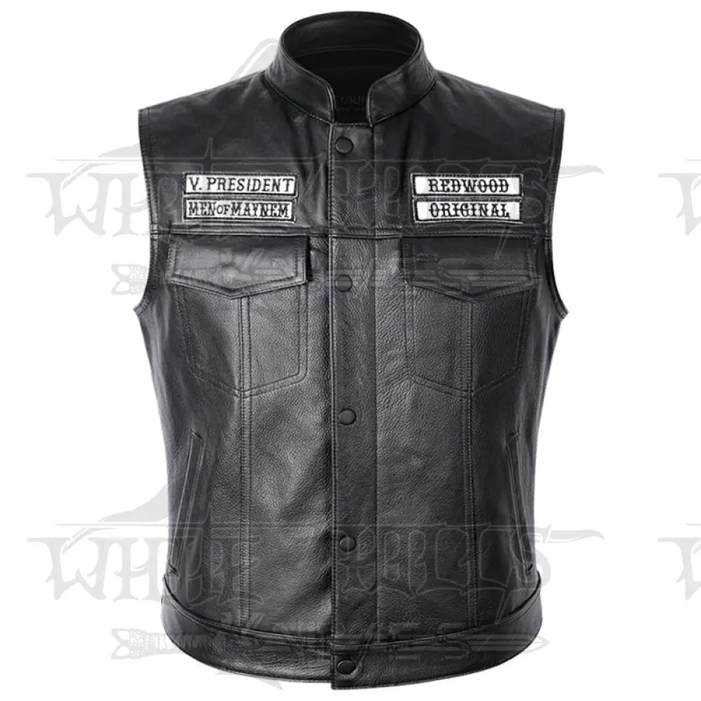 Sons Of Anarchy Classical Motorcycle Cowhide Leather Vest