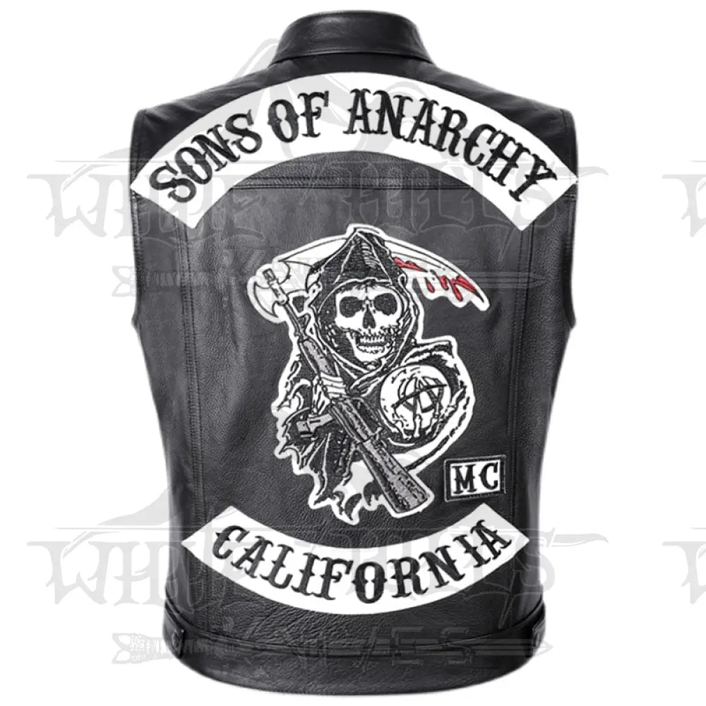 Sons Of Anarchy Classical Motorcycle Cowhide Leather Vest